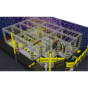 Parque trampolín interior equipo extrema trampolín Ninja Guerrero SkyZone proveedor - Product Image 2