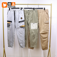 Celana Cargo Panjang Vintage Geryon untuk Pria, Celana Kerja Multi Kantong, Celana Bekas Thrift, Pakaian Bekas, 45kg MOQ Bal Grosir