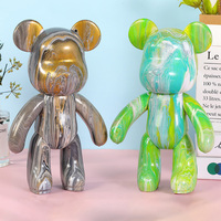 Figurine d'ours personnalisée de 18 cm/23 cm/33 cm/53 cm de haut, en couleurs artisanales, ours fluide DIY avec surface givrée, fabriqué en résine