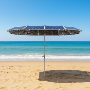 Ombrellone da Spiaggia Solare per Esterni D0100XTNRYA con Palo in Alluminio e Design a Sbalzo per Uso in Spiaggia - Product Image 2