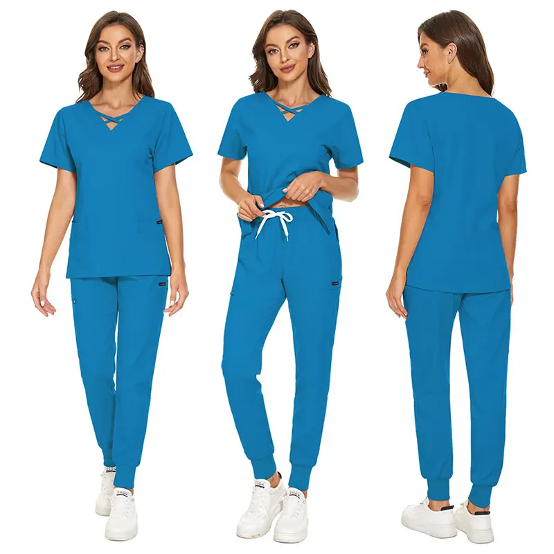 Nouveau ensemble mat médical uniforme d'infirmière neutre hôpital santé infirmière uniforme esthéticienne lavage des mains uniforme de travail