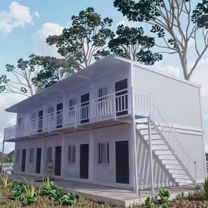 บ้าน2ห้องนอนพับได้ทำจากเหล็กแผงแซนวิชโรงพยาบาลบ้านสำเร็จรูปแบบพับได้สร้างใหม่ในเมือง - Product Image 2