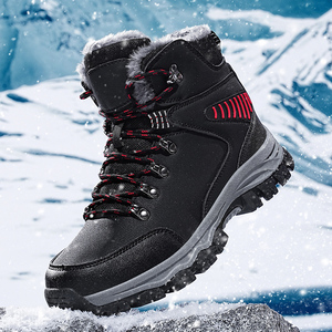 Chaussures de randonnée imperméables unisexes pour hommes, grande taille, bottes de neige isolées pour la randonnée en plein air en hiver, chaudes et confortables - Product Image 6