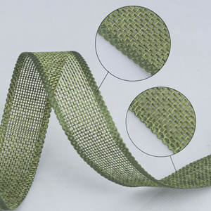 Ruban en tissu imitation lin à bords ondulés pour couture, idéal pour emballage cadeau DIY, décoration de mariage papillon, <span class=keywords><strong>bobine</strong></span> - Product Image 2