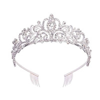 Vente en gros cristal diamant mariée mariage chignon cheveux diadème anniversaire coiffure accessoires cheveux danse couronne spectacle Auto performance hea