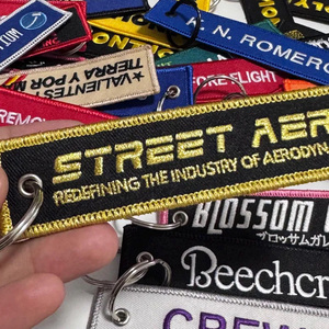 Llavero Personalizado con Nombre, Económico y Moderno, con Etiqueta de Identificación Bordada <span class=keywords><strong>para</strong></span> Mosquetón, Llaveros Promocionales, Llavero de Metal Tejido Personalizado - Product Image 5