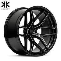 Nouvelles jantes KLD 6061-T6 en alliage d'aluminium forgé, finition noire brillante usinée, 18-22 pouces, 5x112, 5x114.3, 5x120, légères, sportives, concaves