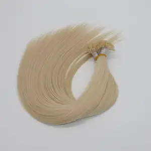 Cheap Russian Remy Human Hair Cuticle Aligned Virgin Keratin I Flat Nano U tip Double Drawn Russian Hair Extensions