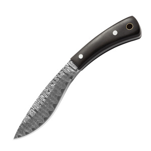 Cuchillos para exteriores, cuchillo pequeño para carne, cuchillo de mano con textura de cuero de Damasco, cuchillo pequeño para asar cordero mongol, cuchillo para carne de perro - Product Image 2