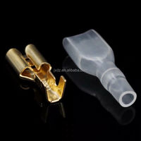 Konektor Kabel Terminal Crimp 6.3mm Female Skun Auto Electric Car Battery Terminal Bahan Kuningan