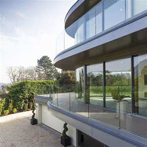 עיצוב מודרני למינציה זכוכית למינציה מעקה זכוכית מעוקל אלומיניום u מעקה ערוץ אלומנקה חיצוני להשתמש נעל בסיס - Product Image 2