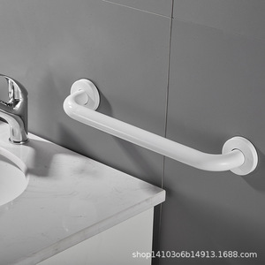 Pasamanos de acero inoxidable blanco, distancia entre centros de 30 cm, antideslizante, para baño, inodoro, discapacitados, ancianos, barandilla de seguridad para el hogar - Product Image 2