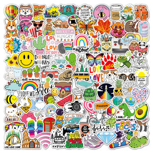 Juego de Pegatinas de PVC Impermeables Personalizadas con Diversos Estilos, Gráficos Abstractos de Perezosos Divertidos, Animales y Plantas, para Manualidades y Regalos - Product Image 1
