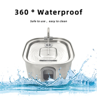Usine de Source Vente en Gros Accessoires pour Animaux de Compagnie Personnalisé 3.2L Acier Inoxydable Automatique Fontaine à Eau pour Animaux de Compagnie pour Chats Chiens