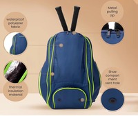 Sac de sport Oxford à fermeture éclair pour raquette de tennis, panneau solaire, étanche, 30-40L, badminton, pickleball, gym, extérieur