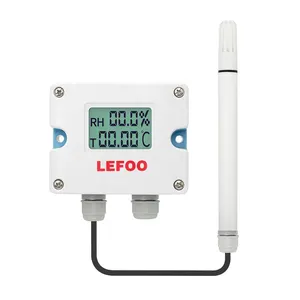 LEFOO Ống Dẫn Loại Lcd Hiển Thị Kỹ Thuật Số Nhiệt Độ Độ Ẩm Cảm Biến Theo Dõi Nhiệt Độ Và Độ Ẩm Transmitter Hvac