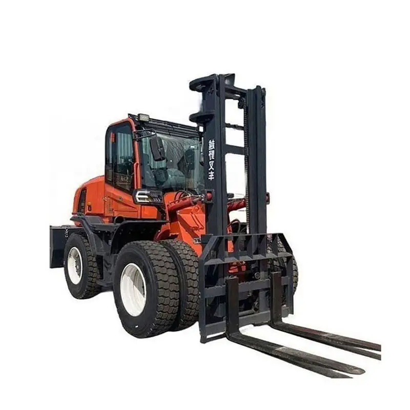 6 M handling equipment applicable diesel forklift 4x4 drive forklift off road four wheel drive all terrain fork lift