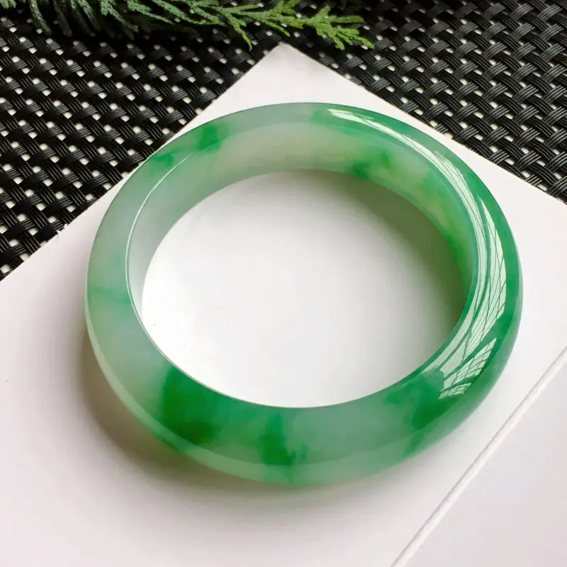 YQ267 Gratis Verzending Natuurlijke Smaragd Edelsteen Manchet Jadeite Jade Bangle En Armband Sieraden