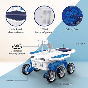 Coche de Exploración de Marte Solar Rover 4x4, Kit de Construcción DIY, Tracción en las 6 Ruedas, Juguete Científico STEM para que los Niños Aprendan sobre Energía Renovable - Product Image 3