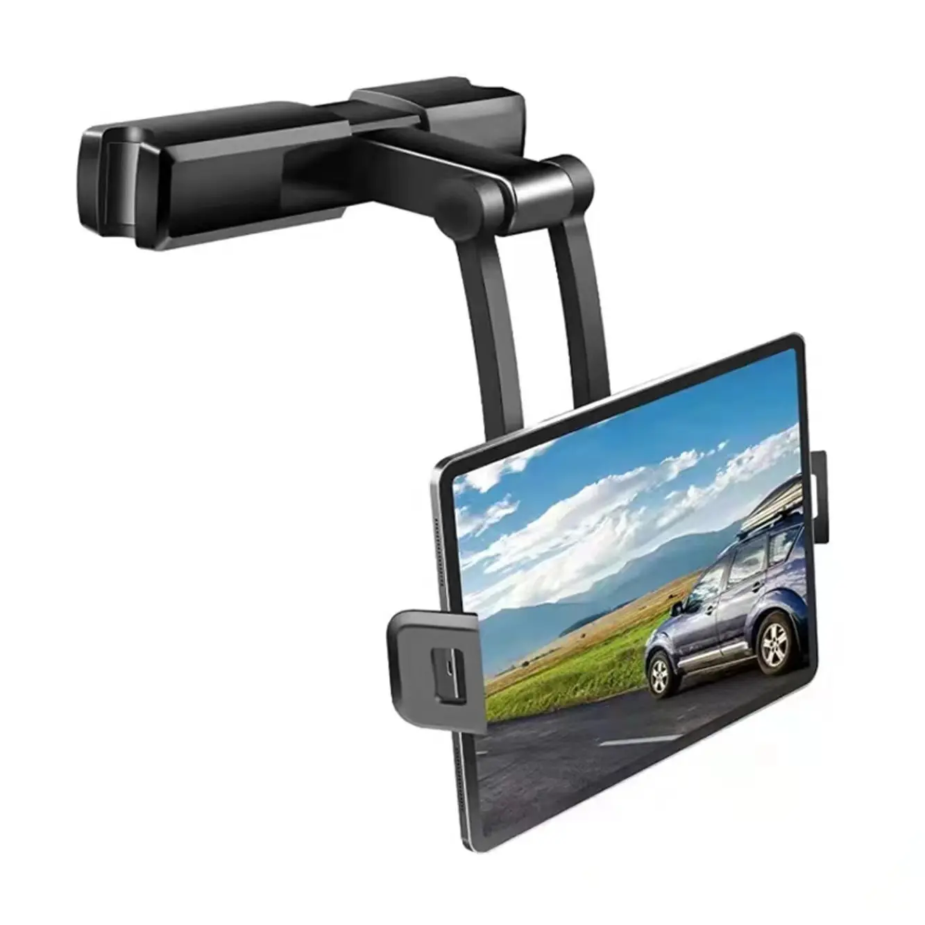 Yapears 2023 OEM ODM 360 Adjustable Car Headrest Holder Mobile Tablet Mount Stand Back Seat For Ipad Phone Holder 4.7" 12.3"
