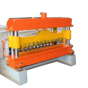 Nuova macchina trapezoidale per la formatura di rulli per tetti facili da usare con motore a ingranaggi in acciaio colorato