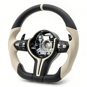 Volante Deportivo Personalizado de Cuero Blanco M Sports para <span class=keywords><strong>BMW</strong></span> F10 F20 F30 F34 E60 E90 E92 F15 F32 E82 340i - Product Image 5