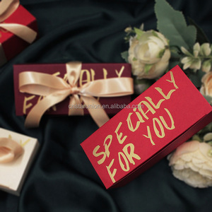 <strong>Rectangle</strong> New Simple Valentine' Day Gift Box Wedding Candy Favor Box <strong>Packaging</strong> with Ribbon Specially for You <strong>Chocolate</strong> Paper OEM - Product Image 1