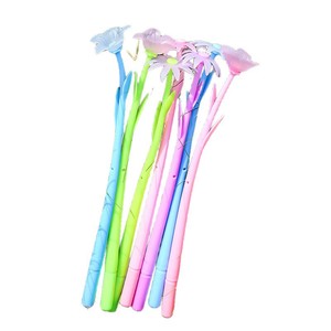Bolígrafo de Gel de Silicona Suave con Diseño de Flor, Color Degradado, para Oficina y Escuela - Product Image 4