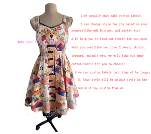 Ecoparty robe d'été à imprimé floral Vintage femmes 1950s 60s Swing Rockabilly robe 2024 élégant Floral bureau fête Vestidos - Product Image 4