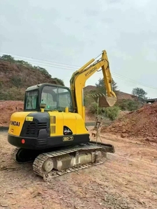 Excavatrice hydraulique d'occasion Hyundai Robex 60W-7 d'origine, 6 tonnes, petite excavatrice sur roues avec moteur et pompe 60W-8 60W-9 - Product Image 3