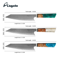 Couteau de chef japonais Damas Kiritsuke nouveauté manche en résine rasoir en acier tranchant pour ustensiles de cuisine professionnels