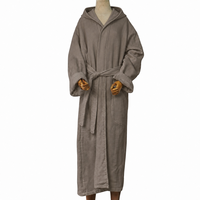 Peignoir de luxe à motif gaufré pour hôtel et spa, à capuche, pour couple, style enveloppant, confortable, pour la nuit et comme tenue de détente
