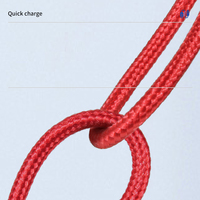 Kabel USB Type-C ke Micro USB 1M 2M Terjalin, Pengisian Cepat 3A untuk Ponsel & Power Bank