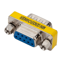 Adaptateur Mini Changeur de Genre F-F Série DB DB9 9 Broches Femelle-Femelle pour Port RS232 et Connecteur VGA