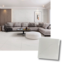 Azulejo de Porcelana Pulida con Aspecto de Mármol, Diseño Moderno, Brillante, 600x600mm, 24x24 Pulgadas, Económico, para Paredes y Pisos Interiores