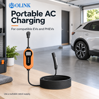 Chargeur EVSE portable OLINK Heavy Duty de 7 kW Type 2 J1772 GBT NACS avec câble de charge de 5 m pour usage domestique européen