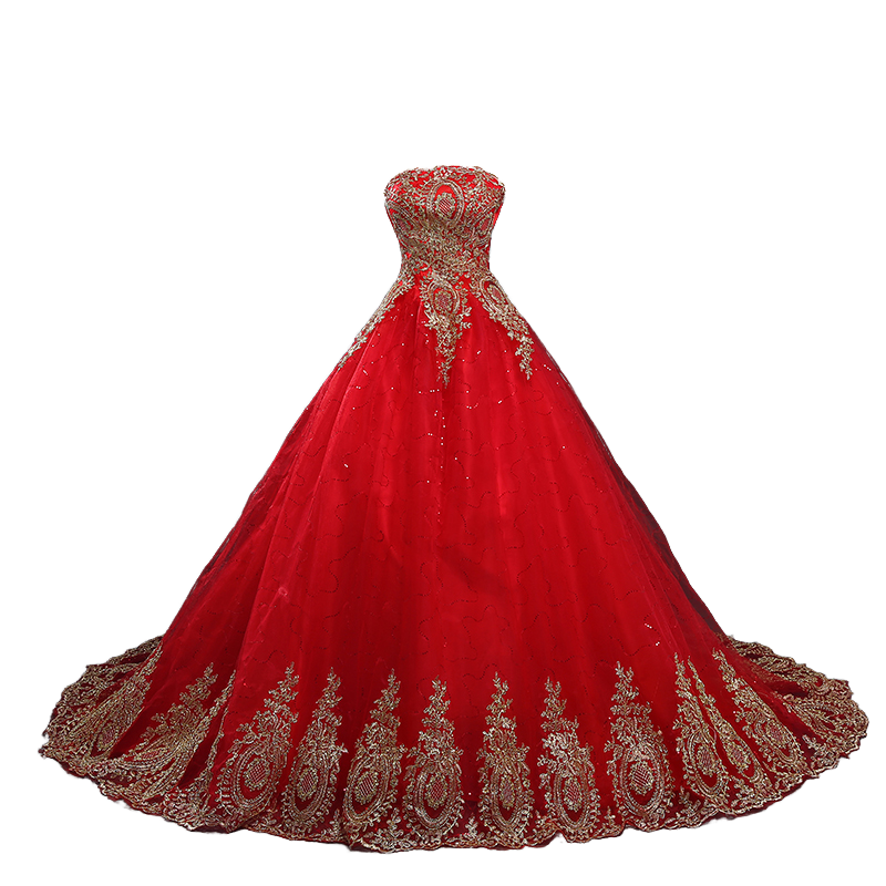 Red Gold Wedding Dresses Elegant Stylish Options