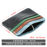 Benutzerdefiniertes Logo Krokodil-Stil PU-Leder Kreditkartenhalter Schlanke Minimalistische Herrenbrieftasche Hergestellt in China