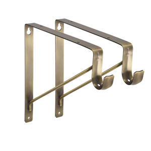 Bán buôn Heavy Duty Closet Rod & kệ chân đế quần áo móc áo cực hỗ trợ Bracket Đen - Product Image 5