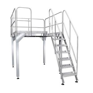 Plataforma de Trabalho Ajustável em Altura de Aço Inoxidável 304 Personalizada para Balança Multicabeça - Product Image 6