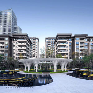 Sculpture d'extérieur Vincentaa pour hôtel, centre commercial, éclairage surdimensionné, sculpture en acier inoxydable - Product Image 6