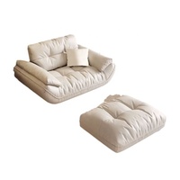 Ensemble de canapé en cuir véritable Sailing Cloud canapé trois places moderne français salon petit appartement canapé à rangée droite