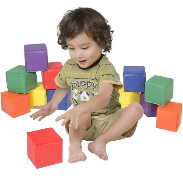 12 Pieces Kids Soft Play Patchwork Toddler Foam Pit Block For Safe Active Play And Building