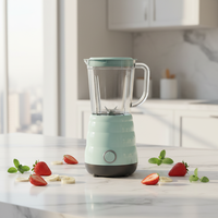 Blender de table 350W pour hôtels allemands, avec tasse de voyage 500ml, double vitesse, commandes à bouton-poussoir, moteur en cuivre pur personnalisable, pour glace pilée
