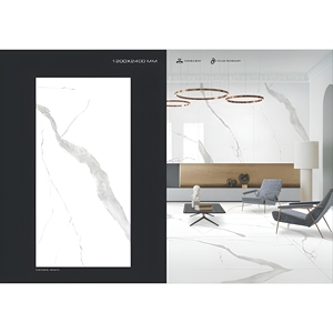 Baldosas de cerámica tamaño jumbo 1200x2400mm Aramani Brown para decoración de pisos y paredes de salas de estar de lujo, piedra sinterizada tipo mármol Fox - Product Image 3