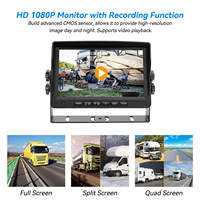 Grabadora de Video DVR Móvil Cmsv6 de 4 Canales para Camiones, H.265, Tarjeta SD, 1080p, 4G, GPS, WiFi, Doble Voltaje 12-36V, Monitor de Estacionamiento