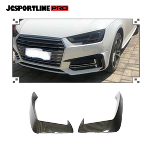 Se adapta a <span class=keywords><strong>AUDI</strong></span> <span class=keywords><strong>A4</strong></span> B9 Sline 17-19 parachoques delantero divisores Canard aletas Trim de fibra de carbono - Product Image 1
