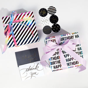 Nuevo papel de regalo de cumpleaños 43*300 cm Embalaje de papel de regalo de Navidad - Product Image 4