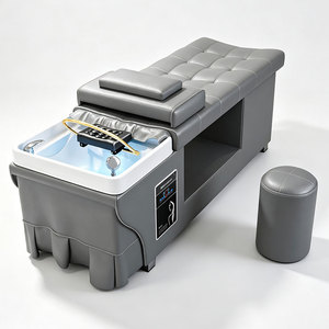 Lit de lavage professionnel élégant et inclinable pour salon de beauté, avec hydrothérapie et spa capillaire japonais - Product Image 4