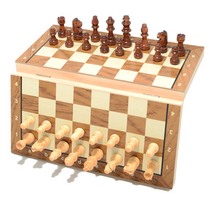 Directo de fábrica, nuevo tablero de <span class=keywords><strong>ajedrez</strong></span> educativo plegable <span class=keywords><strong>2</strong></span> en 1 de madera, fabricante de piezas de <span class=keywords><strong>ajedrez</strong></span> personalizadas, juegos de <span class=keywords><strong>ajedrez</strong></span> en línea, caja de juguetes - Product Image 3